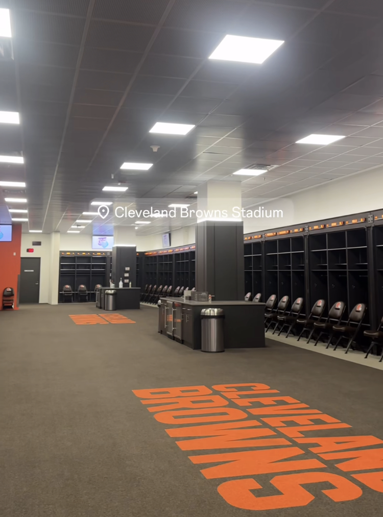 Cleveland Browns locker room LED panel lighting